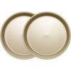 imageGoodful Nonstick Round Cake Pan Set Heavy Duty Carbon Steel with Quick Release Coating Made without PFOA Dishwasher Safe 2Pack Bakeware Set 9Inch Champagne GoldChampagne Gold