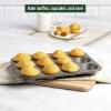 imageGoodful Nonstick Round Cake Pan Set Heavy Duty Carbon Steel with Quick Release Coating Made without PFOA Dishwasher Safe 2Pack Bakeware Set 9Inch Champagne GoldGray