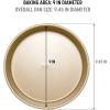 imageGoodful Nonstick Round Cake Pan Set Heavy Duty Carbon Steel with Quick Release Coating Made without PFOA Dishwasher Safe 2Pack Bakeware Set 9Inch Champagne GoldChampagne Gold