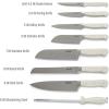 imageGoodful Premium Cutlery Steak Knife Set High Carbon Stainless Steel Full Tang Triple Riveted Handles 6Piece Cream14Piece