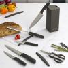 imageGoodful Premium Knife Set Sharp High Carbon Stainless Steel Blades with Storage Block 7 Pieces Charcoal GrayGray