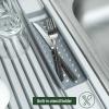 imageGoodful Roll Away Multipurpose Dish Drying Rack Cooling Mat Trivet Easy Storage Dishwasher Safe Medium GrayLarge