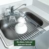 imageGoodful Roll Away Multipurpose Dish Drying Rack Cooling Mat Trivet Easy Storage Dishwasher Safe Medium GrayLarge
