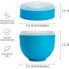 imageGoodful Silicone Popcorn Popper Collapsible Hot Air Microwavable Popcorn Maker Bowl Made without BPA BlueBlue