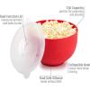 imageGoodful Silicone Popcorn Popper Collapsible Hot Air Microwavable Popcorn Maker Bowl Made without BPA BlueRed