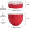 imageGoodful Silicone Popcorn Popper Collapsible Hot Air Microwavable Popcorn Maker Bowl Made without BPA BlueRed
