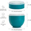 imageGoodful Silicone Popcorn Popper Collapsible Hot Air Microwavable Popcorn Maker Bowl Made without BPA BlueTeal