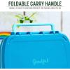 imageGoodful Stackable Lunch Box Container Bento Style Food Storage with Removeable Compartments for Sandwich Snacks Toppings ampamp Dressing LeakProof and Made without BPA 56Ounce BlushBlue