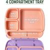 imageGoodful Stackable Lunch Box Container Bento Style Food Storage with Removeable Compartments for Sandwich Snacks Toppings ampamp Dressing LeakProof and Made without BPA 56Ounce BlushBlush