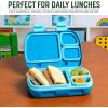 imageGoodful Stackable Lunch Box Container Bento Style Food Storage with Removeable Compartments for Sandwich Snacks Toppings ampamp Dressing LeakProof and Made without BPA 56Ounce BlushBlue
