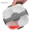 imageGoodful Stackable Lunch Box Container Bento Style Food Storage with Removeable Compartments for Sandwich Snacks Toppings ampamp Dressing LeakProof and Made without BPA 56Ounce BlushGray