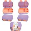 imageGoodful Stackable Lunch Box Container Bento Style Food Storage with Removeable Compartments for Sandwich Snacks Toppings ampamp Dressing LeakProof and Made without BPA 56Ounce BlushBlush