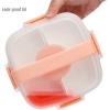 imageGoodful Stackable Lunch Box Container Bento Style Food Storage with Removeable Compartments for Sandwich Snacks Toppings ampamp Dressing LeakProof and Made without BPA 56Ounce BlushBlush