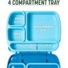 imageGoodful Stackable Lunch Box Container Bento Style Food Storage with Removeable Compartments for Sandwich Snacks Toppings ampamp Dressing LeakProof and Made without BPA 56Ounce BlushBlue