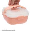 imageGoodful Stackable Lunch Box Container Bento Style Food Storage with Removeable Compartments for Sandwich Snacks Toppings ampamp Dressing LeakProof and Made without BPA 56Ounce BlushBlush