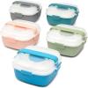 imageGoodful Stackable Lunch Box Container Bento Style Food Storage with Removeable Compartments for Sandwich Snacks Toppings ampamp Dressing LeakProof and Made without BPA 56Ounce BlushBlush