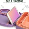imageGoodful Stackable Lunch Box Container Bento Style Food Storage with Removeable Compartments for Sandwich Snacks Toppings ampamp Dressing LeakProof and Made without BPA 56Ounce BlushBlush