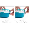 imageGoodful Stackable Lunch Box Container Bento Style Food Storage with Removeable Compartments for Sandwich Snacks Toppings ampamp Dressing LeakProof and Made without BPA 56Ounce BlushBlue