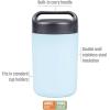imageGoodful Stainless Steel Food Jar Double Wall Vacuum Sealed Insulated Food Storage Container with Carry Handle Lid 16Ounce BlushSky Blue