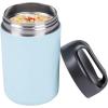 imageGoodful Stainless Steel Food Jar Double Wall Vacuum Sealed Insulated Food Storage Container with Carry Handle Lid 16Ounce BlushSky Blue