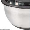 imageGoodful Stainless Steel Mixing Bowl with NonSlip Bottom Lid and 3 Interchangeable Grater Inserts Fine Coarse Slicing 5 Quart RedCharcoal Gray