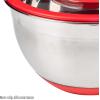 imageGoodful Stainless Steel Mixing Bowl with NonSlip Bottom Lid and 3 Interchangeable Grater Inserts Fine Coarse Slicing 5 Quart RedRed