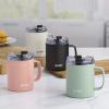 imageGoodful Travel Mug Stainless Steel Insulated Double Wall Vacuum Sealed Coffee Cup with Leak Proof Lid 14 Ounce GrayApricot Blush