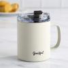 imageGoodful Travel Mug Stainless Steel Insulated Double Wall Vacuum Sealed Coffee Cup with Leak Proof Lid 14 Ounce GrayCream