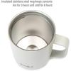 imageGoodful Travel Mug Stainless Steel Insulated Double Wall Vacuum Sealed Coffee Cup with Leak Proof Lid 14 Ounce GrayCream