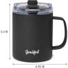 imageGoodful Travel Mug Stainless Steel Insulated Double Wall Vacuum Sealed Coffee Cup with Leak Proof Lid 14 Ounce GrayGray