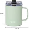imageGoodful Travel Mug Stainless Steel Insulated Double Wall Vacuum Sealed Coffee Cup with Leak Proof Lid 14 Ounce GraySage