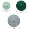 imageGoodful Universal Silicone Lids for Pots and Pans Heat Safe Reusable Suction Seal Covers for Bowls Pots Cups Food Grade Dishwasher Safe 3 Piece Gray Green and Sage
