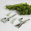 imageGoodful Utility Kitchen Shear and 5Blade Herb Shear Set Premium Stainless Steel Blades with Protective Guards Comfort Grip Handles Builtin Herb Shear Cleaning Comb 2Piece Set Sage Green