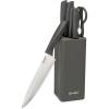 imageGoodful Premium Knife Set Sharp High Carbon Stainless Steel Blades with Storage Block 7 Pieces Charcoal GrayGray