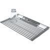imageGoodful Roll Away Multipurpose Dish Drying Rack Cooling Mat Trivet Easy Storage Dishwasher Safe Medium GrayLarge