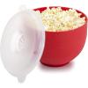 imageGoodful Silicone Popcorn Popper Collapsible Hot Air Microwavable Popcorn Maker Bowl Made without BPA BlueRed
