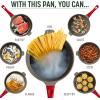 imageGoodful 11Inch AllinOne Nonstick Cast Pan 44Quart Capacity Multipurpose Dishwasher Safe Crimson Red