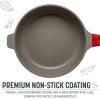 imageGoodful 11Inch AllinOne Nonstick Cast Pan 44Quart Capacity Multipurpose Dishwasher Safe Crimson Red