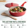 imageGoodful 11Inch AllinOne Nonstick Cast Pan 44Quart Capacity Multipurpose Dishwasher Safe Crimson Red