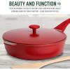 imageGoodful 11Inch AllinOne Nonstick Cast Pan 44Quart Capacity Multipurpose Dishwasher Safe Crimson Red