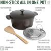 imageGoodful 11Inch AllinOne Nonstick Cast Pan 44Quart Capacity Multipurpose Dishwasher Safe Lilac FrostGraphite