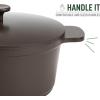 imageGoodful 11Inch AllinOne Nonstick Cast Pan 44Quart Capacity Multipurpose Dishwasher Safe Lilac FrostGraphite