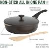 imageGoodful 11Inch AllinOne Nonstick Cast Pan 44Quart Capacity Multipurpose Dishwasher Safe Lilac FrostGraphite