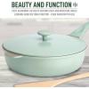 imageGoodful 11Inch AllinOne Nonstick Cast Pan 44Quart Capacity Multipurpose Dishwasher Safe Lilac FrostSage Green
