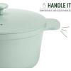 imageGoodful 11Inch AllinOne Nonstick Cast Pan 44Quart Capacity Multipurpose Dishwasher Safe Lilac FrostSage Green