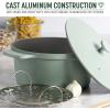 imageGoodful 11Inch AllinOne Nonstick Cast Pan 44Quart Capacity Multipurpose Dishwasher Safe Lilac FrostSage Green