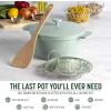 imageGoodful 11Inch AllinOne Nonstick Cast Pan 44Quart Capacity Multipurpose Dishwasher Safe Lilac FrostSage Green