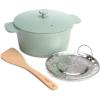 imageGoodful 11Inch AllinOne Nonstick Cast Pan 44Quart Capacity Multipurpose Dishwasher Safe Lilac FrostSage Green