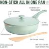 imageGoodful 11Inch AllinOne Nonstick Cast Pan 44Quart Capacity Multipurpose Dishwasher Safe Lilac FrostSage Green