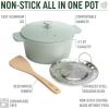 imageGoodful 11Inch AllinOne Nonstick Cast Pan 44Quart Capacity Multipurpose Dishwasher Safe Lilac FrostSage Green